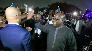 ARRIVÉE DU PRÉSIDENT FÉLIX TSHISEKEDI À ACCRA AU GHANA .