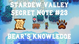 Secret Note #23 | Bear's Knowledge | Stardew Valley 1.3