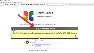 (Fix) Code Blocks Environment Error Can't find compiler executable. #codeblock