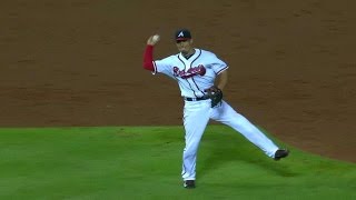 SD@ATL: Peterson charges slow roller, fires to first