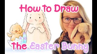 How to Draw the Easter Bunny + Chick! Art Lesson - Traditional or Digital Art - GREAT for KIDS!!