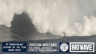 Justin Holland at Cow Bombie - 2016 TAG Heuer Wipeout Entry - WSL Big Wave Awards