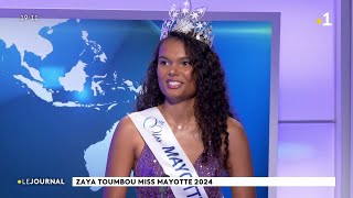 Zaya Toumbou, Miss Mayotte était l'invitée du journal