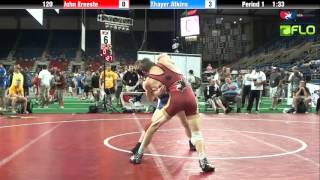 Junior 120 - John Erneste (Missouri) vs. Thayer Atkins (Texas)