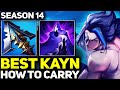 How to Carry 1v9 Kayn Gameplay - RANK 1 BEST KAYN IN THE WORLD | Season 14 League of Legends