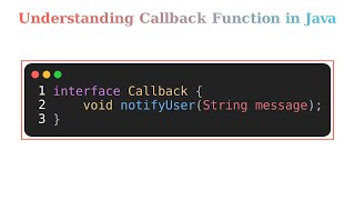 Java Callback Function Explained with Real-World Example | Return Values & Interface Use Case