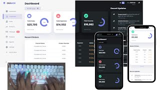 ASMR Programming - Responsive Admin Dashboard with Light & Dark Mode - No Talking