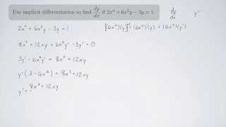 (Single-Variable Calculus 1) Implicit Differentiation Practice 1