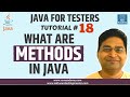 Java for Testers #18 - What are Methods in Java | With Examples