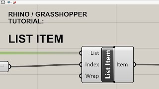 Grasshopper Basic Tutorial: List Item Component