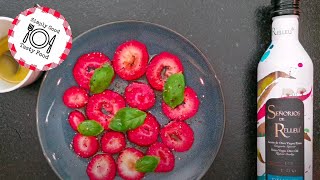 RECIPE: An ORIGINAL dessert, STRAWBERRIES CARPACCIO with a delicious DRESSING!