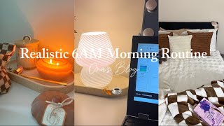 Realistic 6AM Morning Routine as an Online Student | Cozy Fall | Self Care | Aesthetic Routine