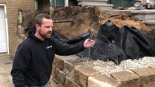 Building a retaining wall using Geogrid