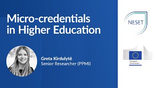 Micro-credentials in Higher Education | Greta Kirdulyte (PPMI) | NESET Analytica