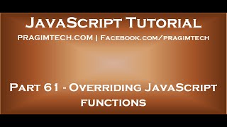 Overriding JavaScript functions