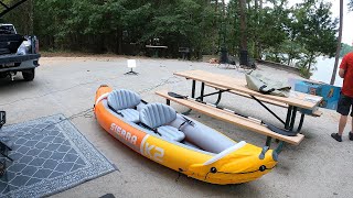 Intex Inflatable Kayak. First Look \u0026 Maiden Voyage.