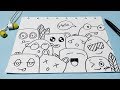 Auto bisa gambar | Cute simple doodle art | Speed Doodling | Cara menggambar doodle art lucu simple