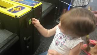 Skee Ball at chuck e cheese!