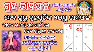 ଦେବ ଗୁରୁ ବୃହସ୍ପତିଙ୍କ ୨ୟସ୍ଥ ଭାବଫଳ। ଧନ ସ୍ଥାନରେ ଗୁରୁ ଙ୍କୁ ର ଦୃଷ୍ଟି ଫଳ କ'ଣ।