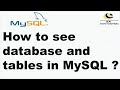How to see database and tables in MySQL ? | MySQL Tutorial | KK JavaTutorials