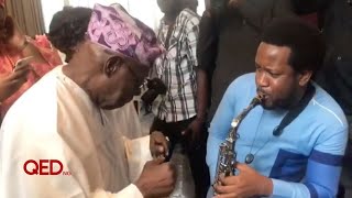 Obasanjo dances at Baba Ijebu Kessington Adebutu’s 88th birthday