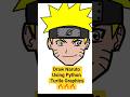 Draw Naruto Using Python Turtle Graphics🔥🔥#anime #itachi #python Programming #shorts #naruto #trend