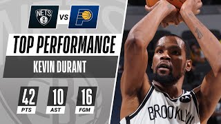 Kevin Durant TIES SEASON-HIGH 42 PTS in the Nets WIN! 🔥