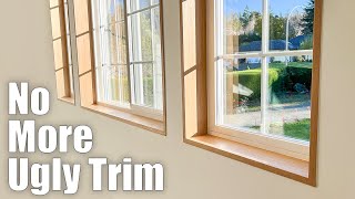 Minimalist Window Trim How To //No More Ugly Window trim