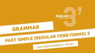 Pre-Intermediate Grammar: Past Simple (regular verb forms) 2