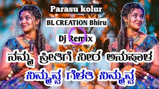 ನಮ್ಮ ಪ್ರೀತಿಗೆ ನೀರ್ ಹಣ ನಿಮ್ಮವ್ವ Parasu kolur New janapada song || New Dj Janapad song