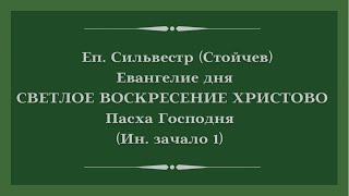 Еп. Сильвестр (Стойчев). Евангелие дня. СВЕТЛОЕ ВОСКРЕСЕНИЕ ХРИСТОВО (Ин. зачало 1)