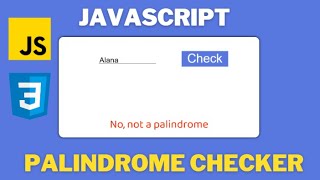 Awesome Javascript Palindrome Checker Coding Project For Beginners