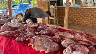 Fartura na roça/ Como armazenamos nossa carne/Muita carne 🥩 Amanhecer lindo