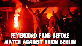 1.FC Union Berlin vs. Feyenoord Rotterdam 04.11.2021 fans before match in berlin pyro against