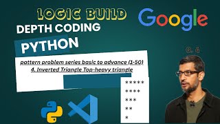 python: Inverted Triangle Top-heavy triangle pattern problem logic build