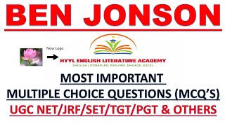 BEN JONSON/MCQs/UGC NET JRF/SLET/TGT/PGT/ENGLISH LITERATURE