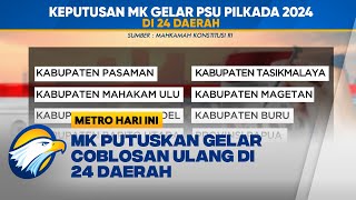 SAH! MK Putuskan Gelar Coblosan Ulang di 24 Daerah - [Metro Hari Ini]