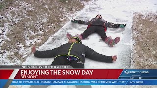 Snow day! Kids enjoy the first snow day of 2025