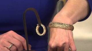 EternaGold Bold Crystal Cut Oval Hoop Earrings, 14K with Mary Beth Roe