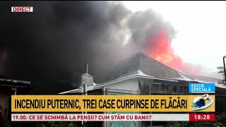 Incendiu puternic în Iași