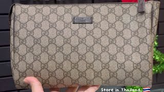 ╭♥ #รีวิว Gucci 10.5 in. Clutch หลักพัน! รุ่นหายาก นานๆมาทีค่ะ (130653) - White Brandname Review