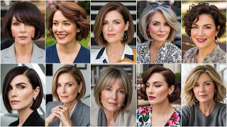 Short Bob Haircuts for Women Over 50 - Short Layered Bob for Older Ladies- Short Bob Hairstyles 2025