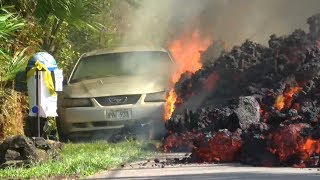 基拉韋厄火山噴發 高溫熔岩吞路毀房 20180508公視中晝新聞