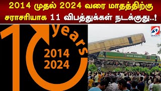 2014 முதல் 2024 வரை மாதத்திற்கு சராசரியாக 11 விபத்துக்கள் நடக்குது..!