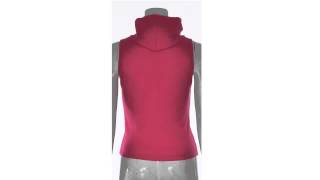 Wholesale Women Ribbed Sleeveless Cowl Neck Top Fushia S/M-M/L