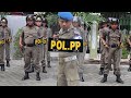 latihan formasi pasukan huru hara satuan polisi pamong praja provinsi sulawesi tengah