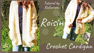 Crochet Cardigan toutes les tailles avec schema à imprimer🤩special droitiers