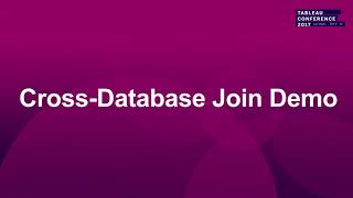 A Tableau match: Cross database joins & blends