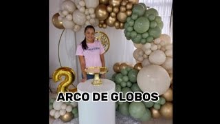 Como hacer un arco de globos e instalarlo en un aro (decoración de Cumpleaños)