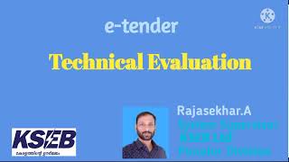 etender Technical Evaluation